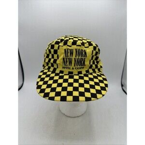 Baseball Cap New York Casino Las Vegas Taxi Cab Snapback Vintage Checkered